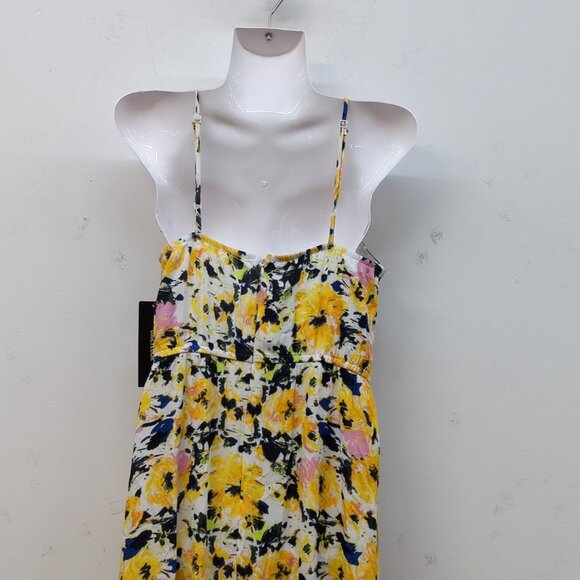 Olivia Grey Dailylook Faux Wrap Floral Maxi Dress Small Yellow - Picture 5 of 9